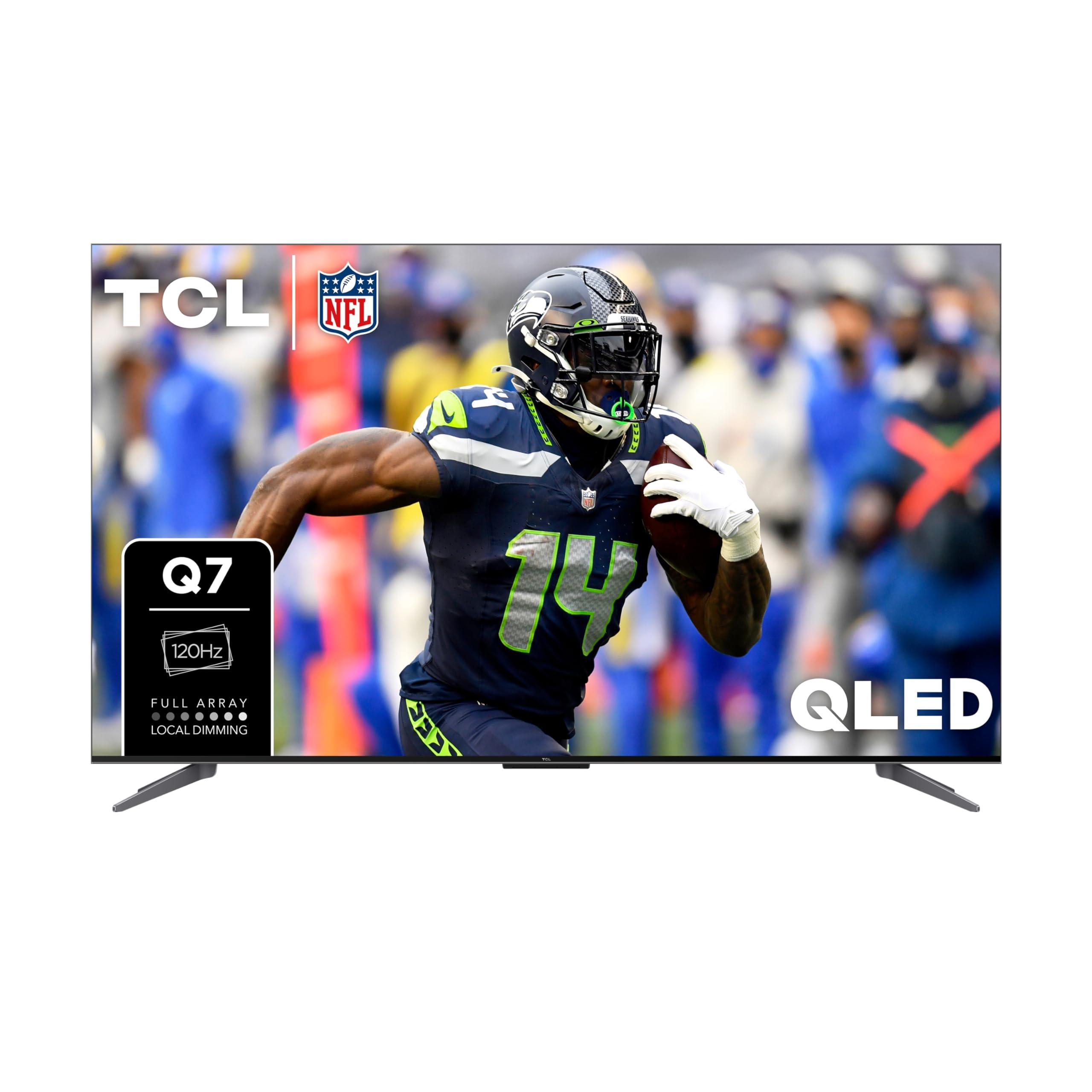 TCL TCL 65-Inch Q7 QLED 4K Smart Google TV (65Q750G) 2023 Model with Dolby Vision & Atmos, HDR Ultra, 120Hz, Game Accelerator up to 240Hz, Voice Remote