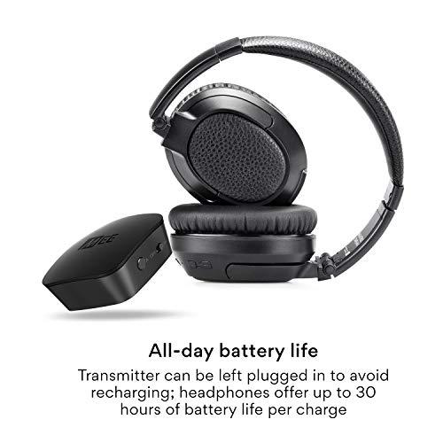 MEE audio MEE audio Connect T1CMA Bluetooth Over-Ear Wireless Headphones Headset for TV with no Audio Delay; Includes Transmitter (Optical/AUX/RCA) and CinemaEAR Audio Enhancement for Seniors & Hard of Hearing