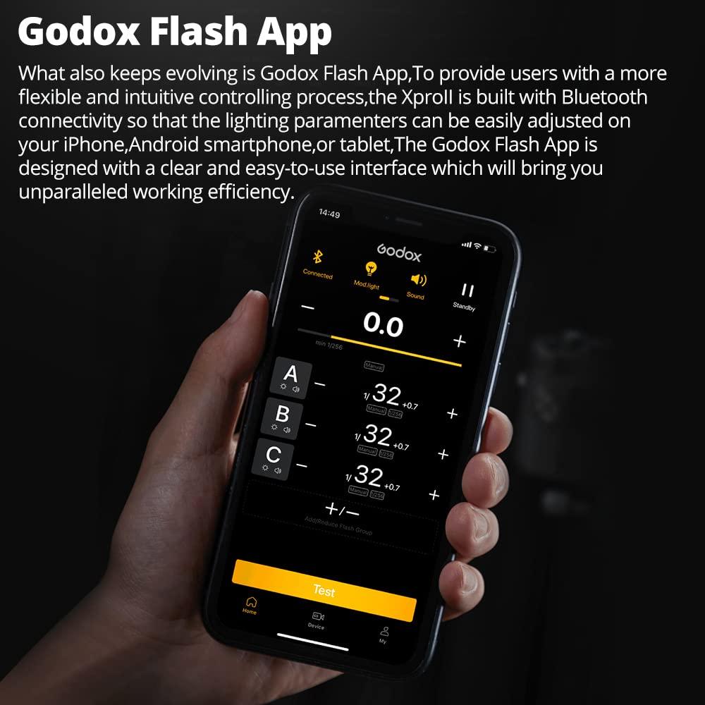 GODOX GODOX XproII-C 2.4G TTL Wireless Flash Trigger XProIIC Trigger Autoflash 1/8000s HSS Large LCD Screen 32 Channels 16 Groups Replacement for Canon Cameras