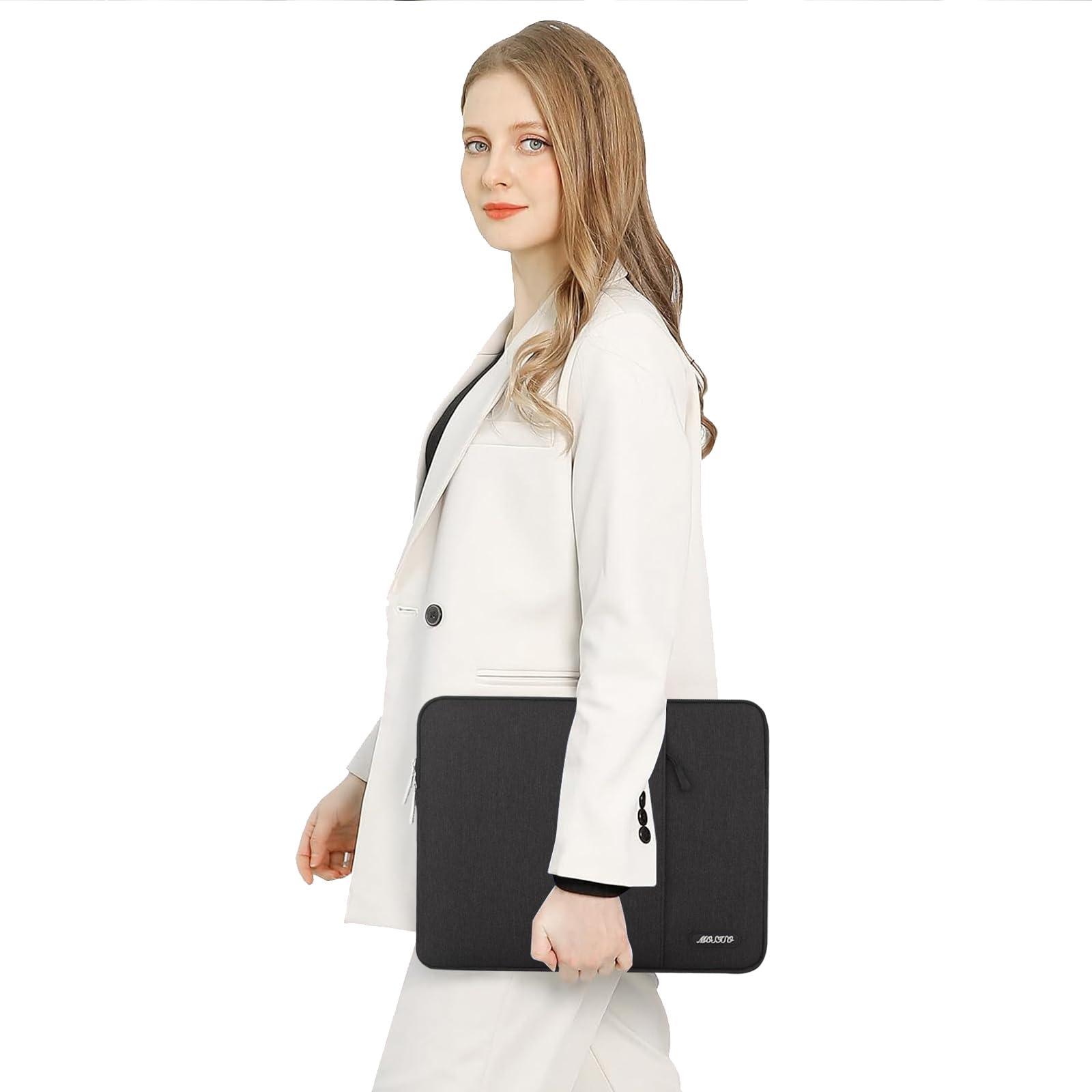 MOSISO MOSISO Laptop Sleeve Bag Compatible with 18-18.5 inch ASUS Gaming Laptop Monitor HP Dell Lenovo Notebook Computer, Polyester Vertical Case with Pocket, Black