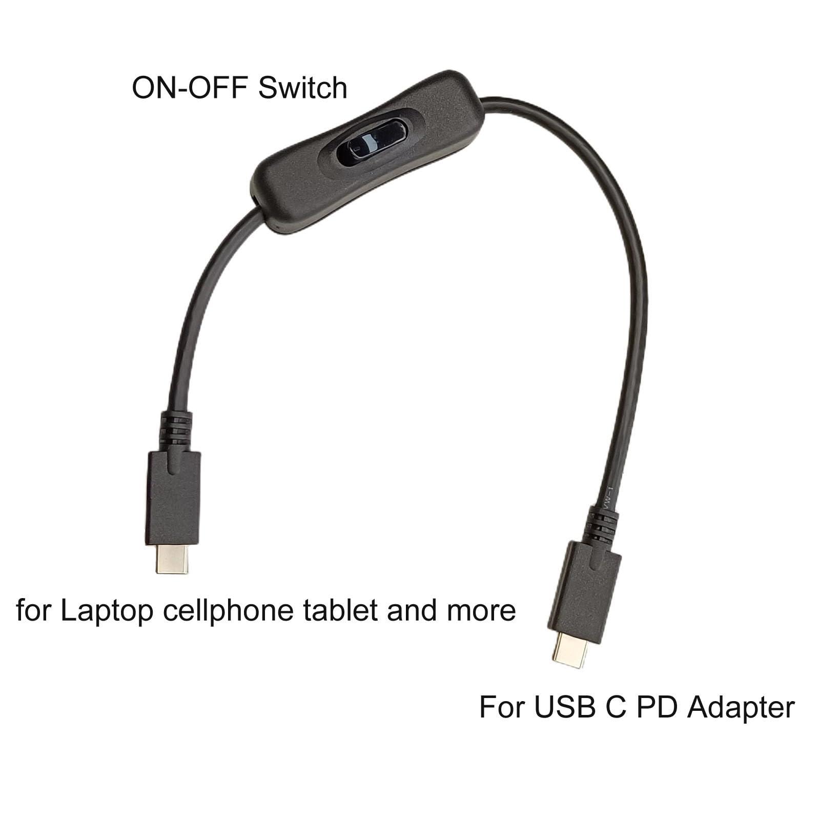 Necvior Necvior USB C Power Switches Cable - USB 3.1 PD100W Fast Charging for Phone and Laptop