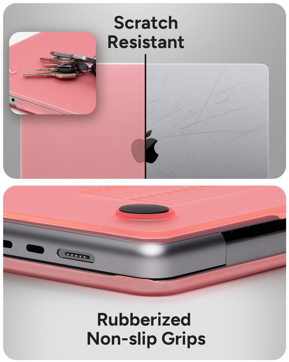 ZAGG ZAGG MacBook Protection MacBook Pro 16" M4/M3/M2/M1 Case Premium Two-Piece Hard-Shell Snap-on Cover with Rubberized Non-Slip Grips, Durable, Lightweight, Scratch-Resistant, Frosted Finish, Pink