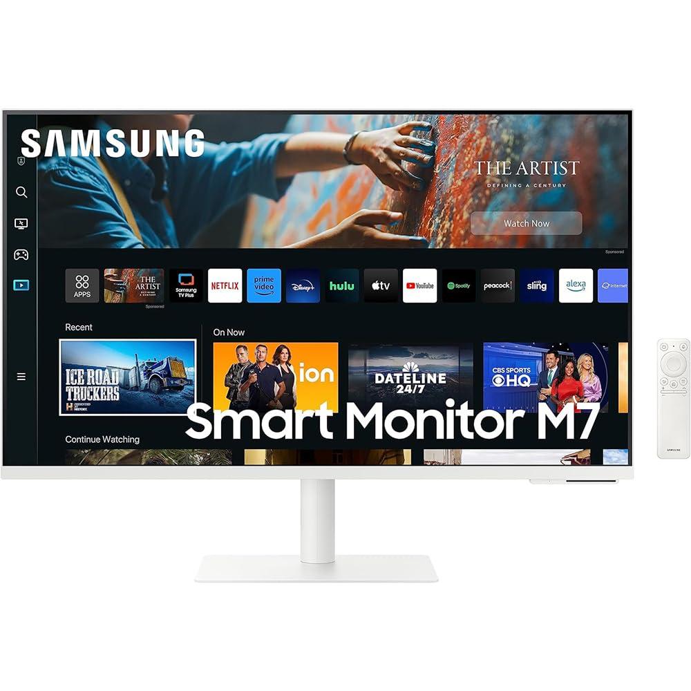 SAMSUNG SAMSUNG LS32CM703UNXZA 32-Inch M70C Series UHD Smart Computer Monitor with Streaming TV Bundle with 2 YR CPS Enhanced Protection Pack