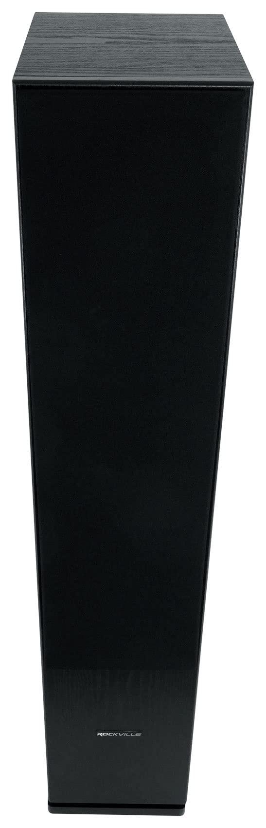 Rockville Rockville RockTower 64B Passive Tower Speaker, 4 Ohm, Black, High-Fidelity Sound, Detachable Grille, 3-Way, 6.5", 500W, MDF, Perfect for Home Audio