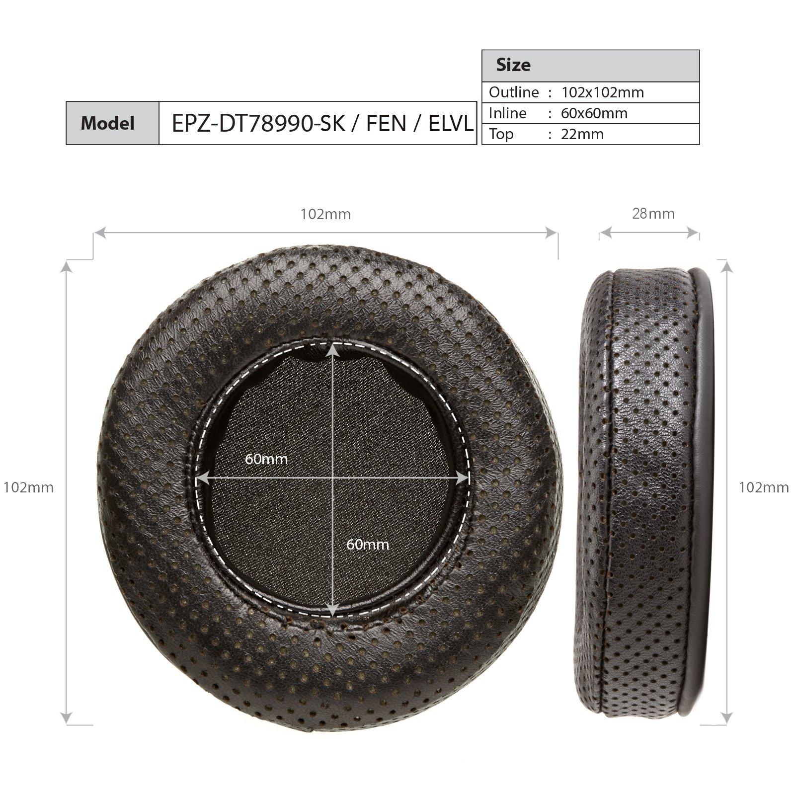 Dekoni Audio Dekoni Audio Earpads for Beyerdynamic DT Series - Comfortable Replacement Ear Pads for DT 990 Pro, Enhanced Sound Quality, Durable Design (Elite Fenestrated Sheepskin)