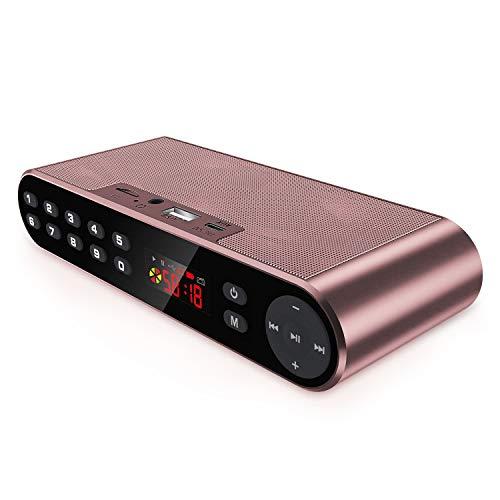 Antimi Antimi Bluetooth Speaker,FM Radio Player,MP3 Player Stereo Portable Wireless Speaker Drivers with HD Sound, Built-in Microphone, High Definition Audio and Enhanced Bass(Black) (Pink)