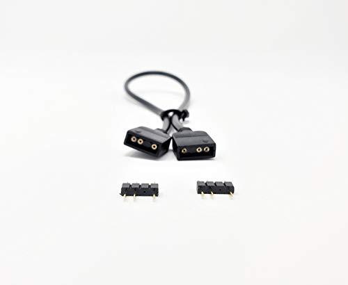 MICRO CONNECTORS MICRO CONNECTORS 3-Pin Addressable RGB (ARGB) Extension Cable - 30cm with Male Pins