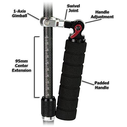 Fotodiox Fotodiox Pro Carbon Fiber Gimbal Stabilizer for DSLR, MILC & GoPro Cameras - Handheld Video Stabilizer System and Stealthy Camera Support for Small to Mid-Sized Cameras