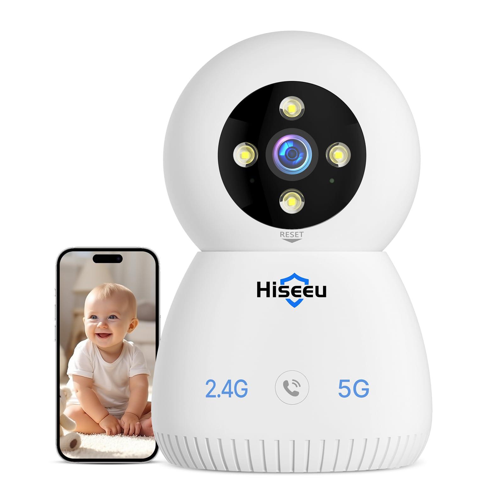 Hiseeu Hiseeu Wireless Security Camera System, 5MP Indoor Outdoor Camera with 10in LCD 1T HDD, 2-Way Audio, PTZ, Color Night Vision, Motion Alert, IP66 Waterproof, Auto Tracking, 2.4G WiFi, No Monthly Fee