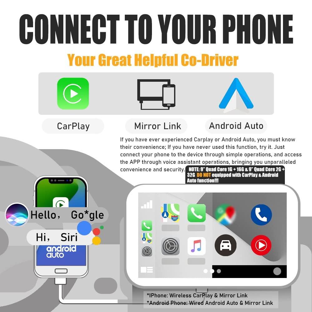 KUNFINE Kunfine Car CarPlay Android Auto Navigation Stereo GPS Radio Reverse Camera Display 9" IPS Touchscreen Headunit Tablet Pad Media Player for Suzuki Swift 2010-2016, if Applicable Octa Core 3G+32G