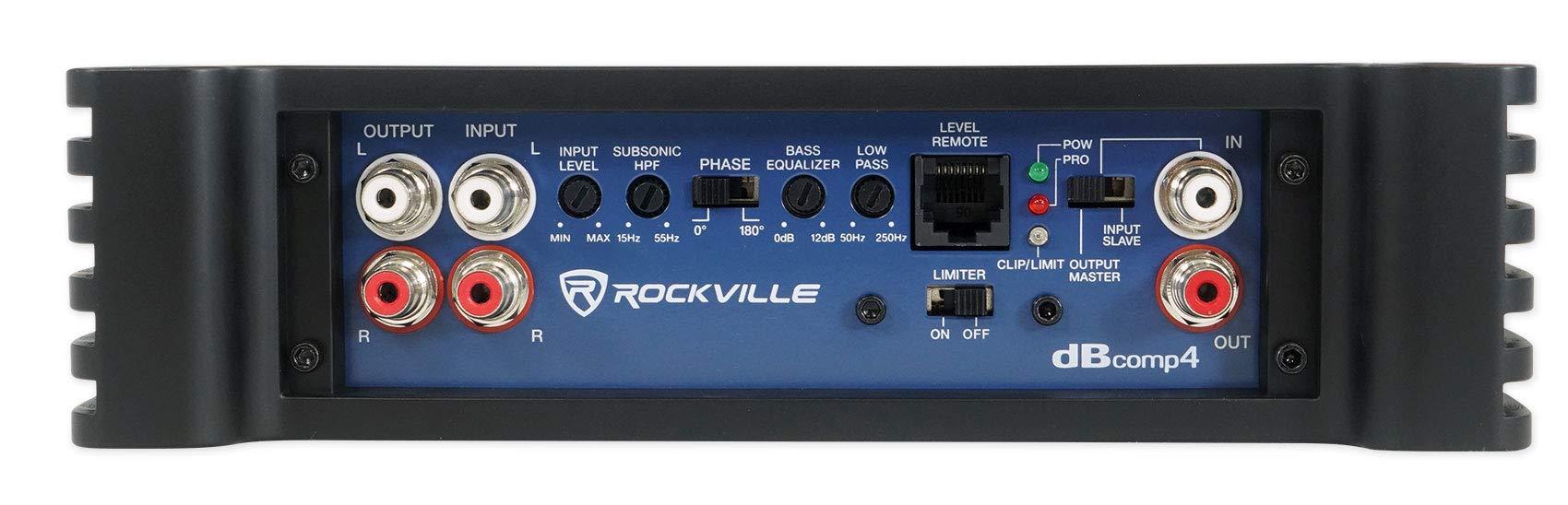 Rockville Rockville dBcomp4 Competition 3000W Mono 1-Ohm Car Amplifier, Dyno-Certified, MOSFET, Adjustable Crossover, Remote Sub Control, Perfect for Car Audio
