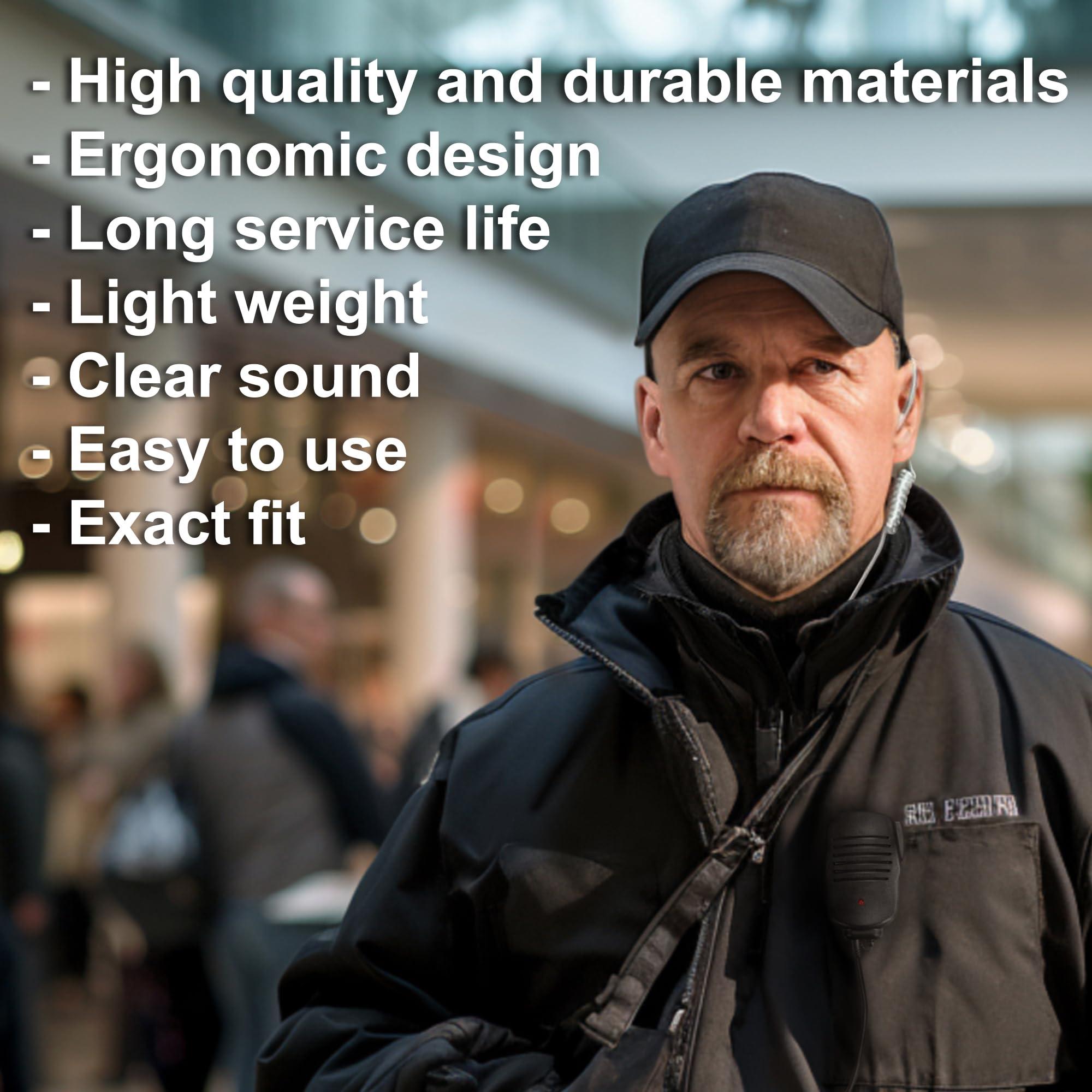 HQRP HQRP 2X 2 Pin Acoustic Tube Earpiece Headsets Mic Compatible with ICOM IC-S21E, IC-S41A, IC-S41E, IC-T2, IC-T21A Sun Meter