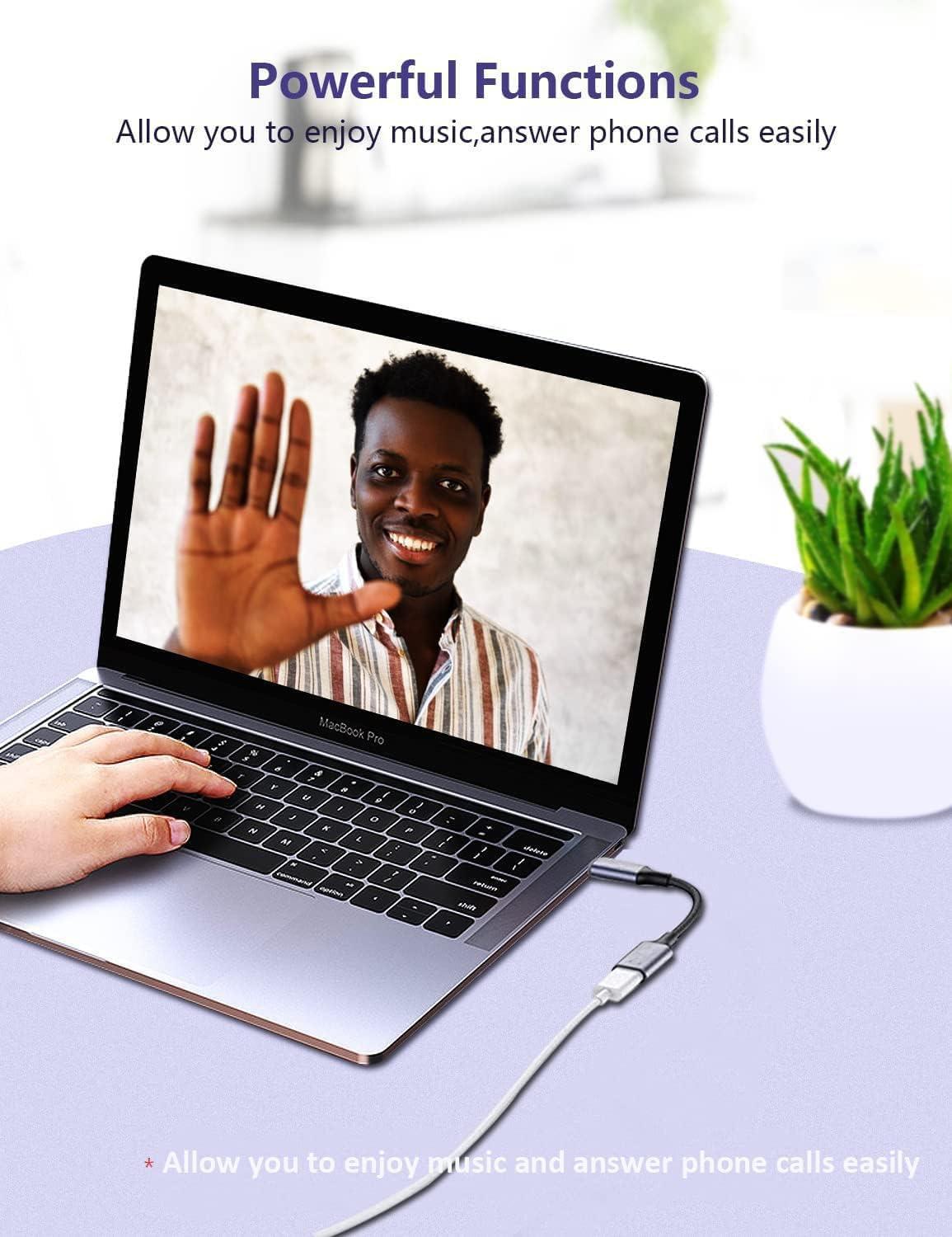 LecLooc USB C to Lightning Audio Adapter Cable USB Type C Male to Lightning HiFi Audio Female Headphones Converter Fit with iPhone 16 15, iPad Pro/Air, Macbook, Galaxy S23 S22, Pixel 7 6 (Not for Charge&Data)