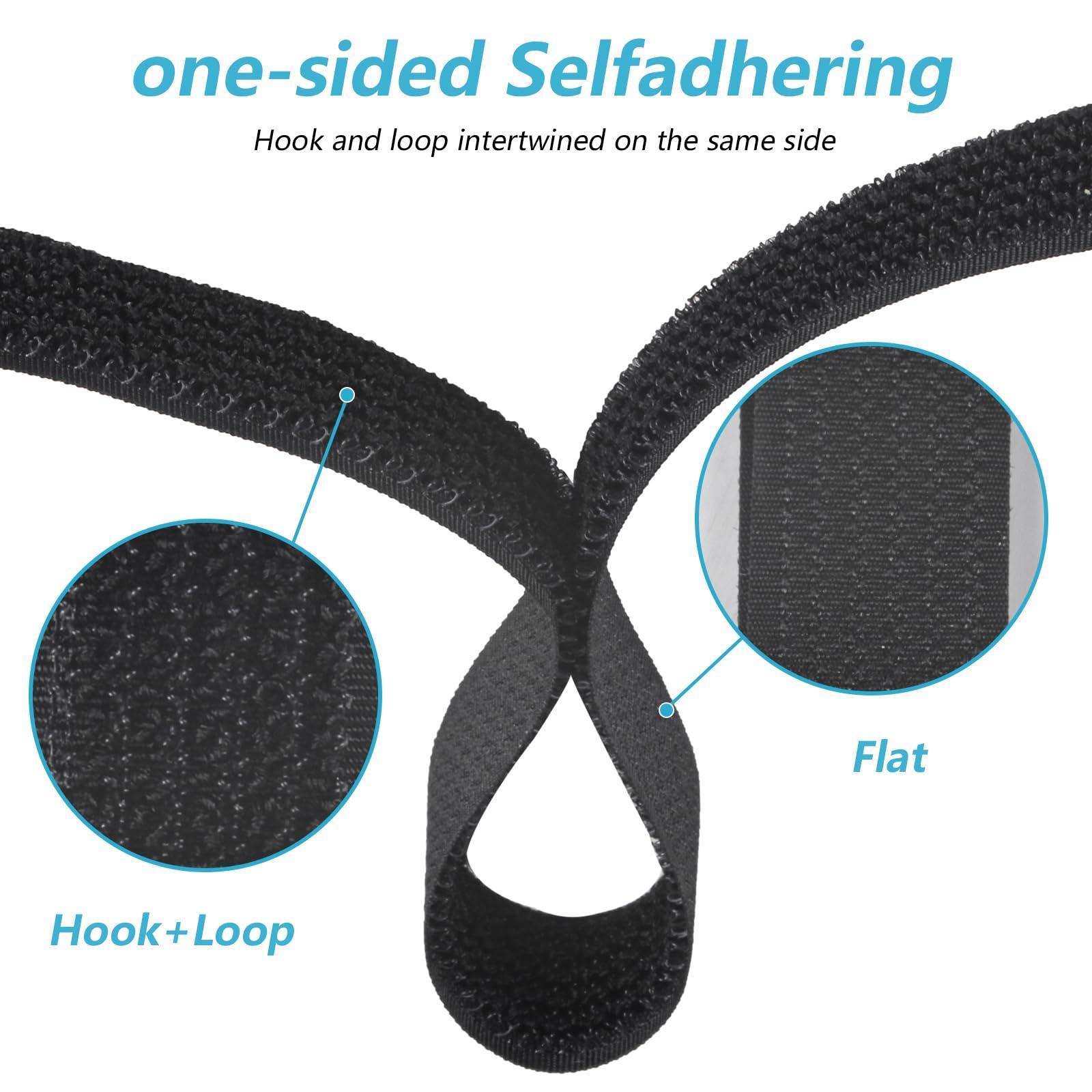 XhjzgcTech XhjzgcTech 16.4 FT Hook and Loop Straps, Fastening Cable Straps 0.78 inch Width, Adjustable Reusable Cut-to-Length Nylon Cable Ties with 25 Buckles for Securing Storage Organizer Cable Wire Management