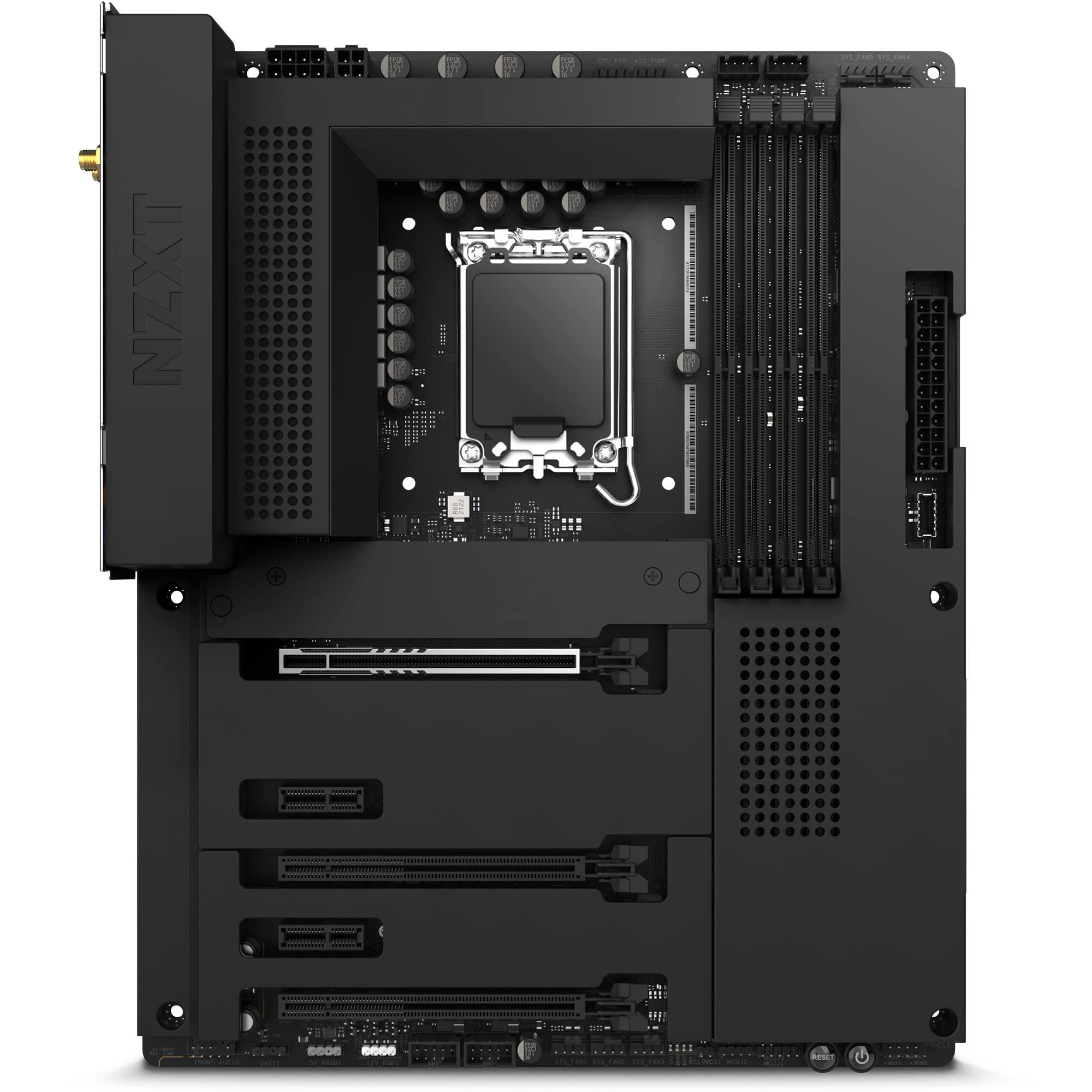 NZXT NZXT N7 Z690 Motherboard - N7-Z69XT-B1 - Intel Z690 chipset (Supports 12th Gen CPUs) - ATX Gaming Motherboard - Integrated I/O Shield - WiFi 6E connectivity - Bluetooth V5.2 - Black