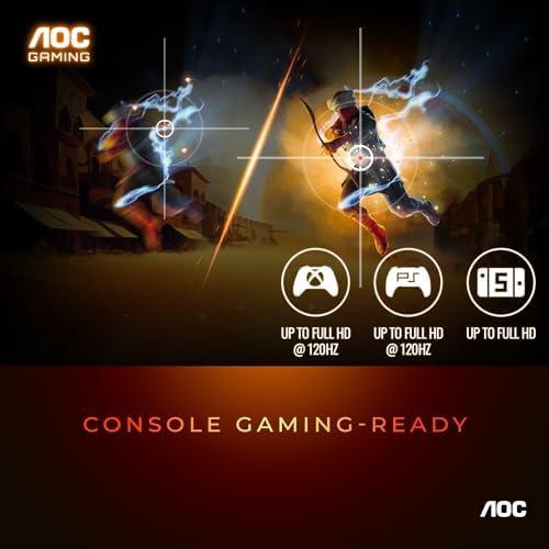 AOC AOC Q27G4XN 27" Gaming Monitor, 2K QHD 2560x1440, 180Hz 1ms, Adaptive-Sync, Height Adjustable, 2X HDMI 2.0, 1x Display Port, Xbox/PS5/Switch Ready, 3-Year Zero-Bright-dot
