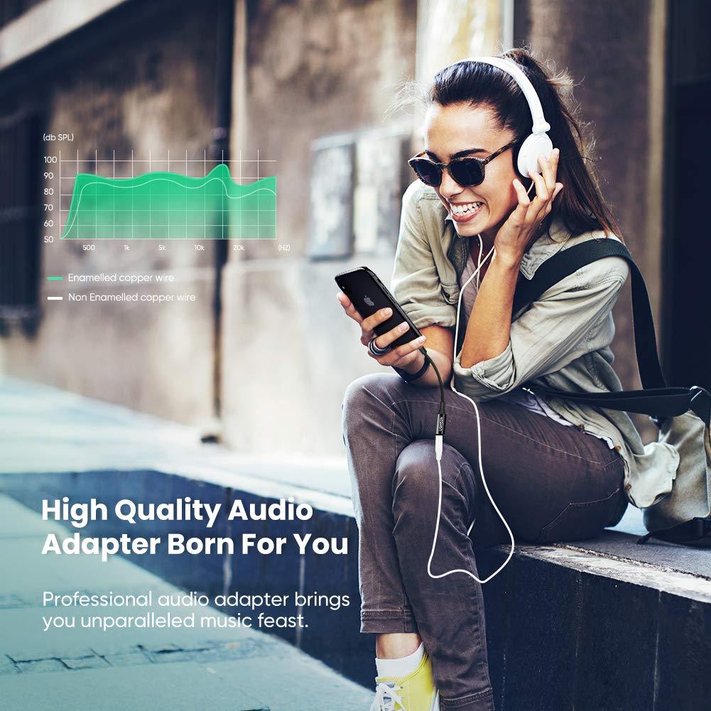 UGREEN UGREEN Headphone Adapter for iPhone Lightning to 3.5mm Adapter Apple MFi Certified Lightning Aux Audio Jack Dongle Compatible with iPhone 14 Pro Max/14 Plus/13 12 11 Pro Max/SE/XS, Black