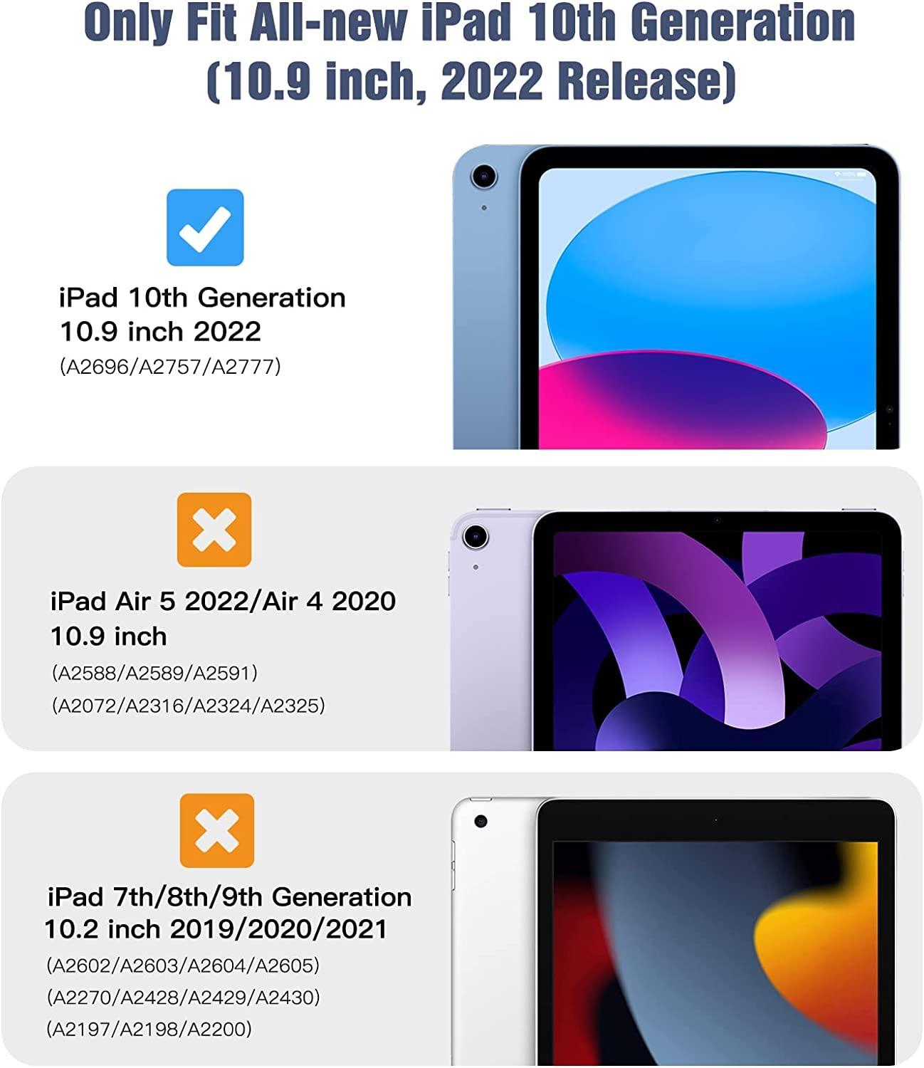 SUPNICE SUPNICE iPad 10th Generation Kids Case, iPad 10.9 Case, [Shoulder Strap][Light Weight Handle] Stand Child Protective Cases Shockproof Cover for iPad 10.9 inch 2022 (10th Gen) - Green