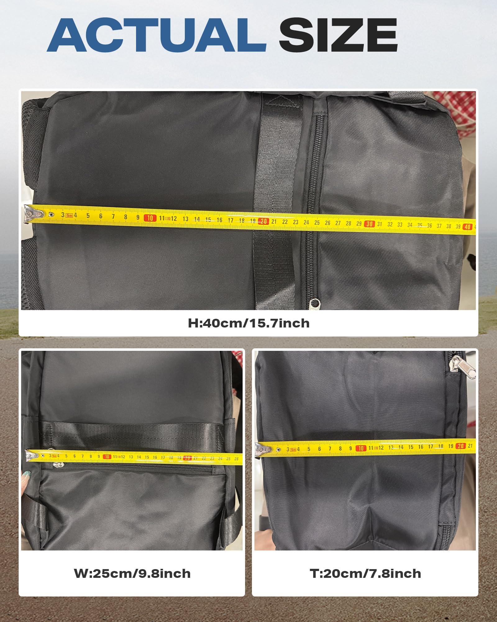 WEPLAN WEPLAN United Airlines Approved Personal Item Travel Bag, Underseat 20L Carry on Backpack, Waterproof Cabin Luggage Bag, mochila de viaje, Frontier Airlines Personal Item Bag, black