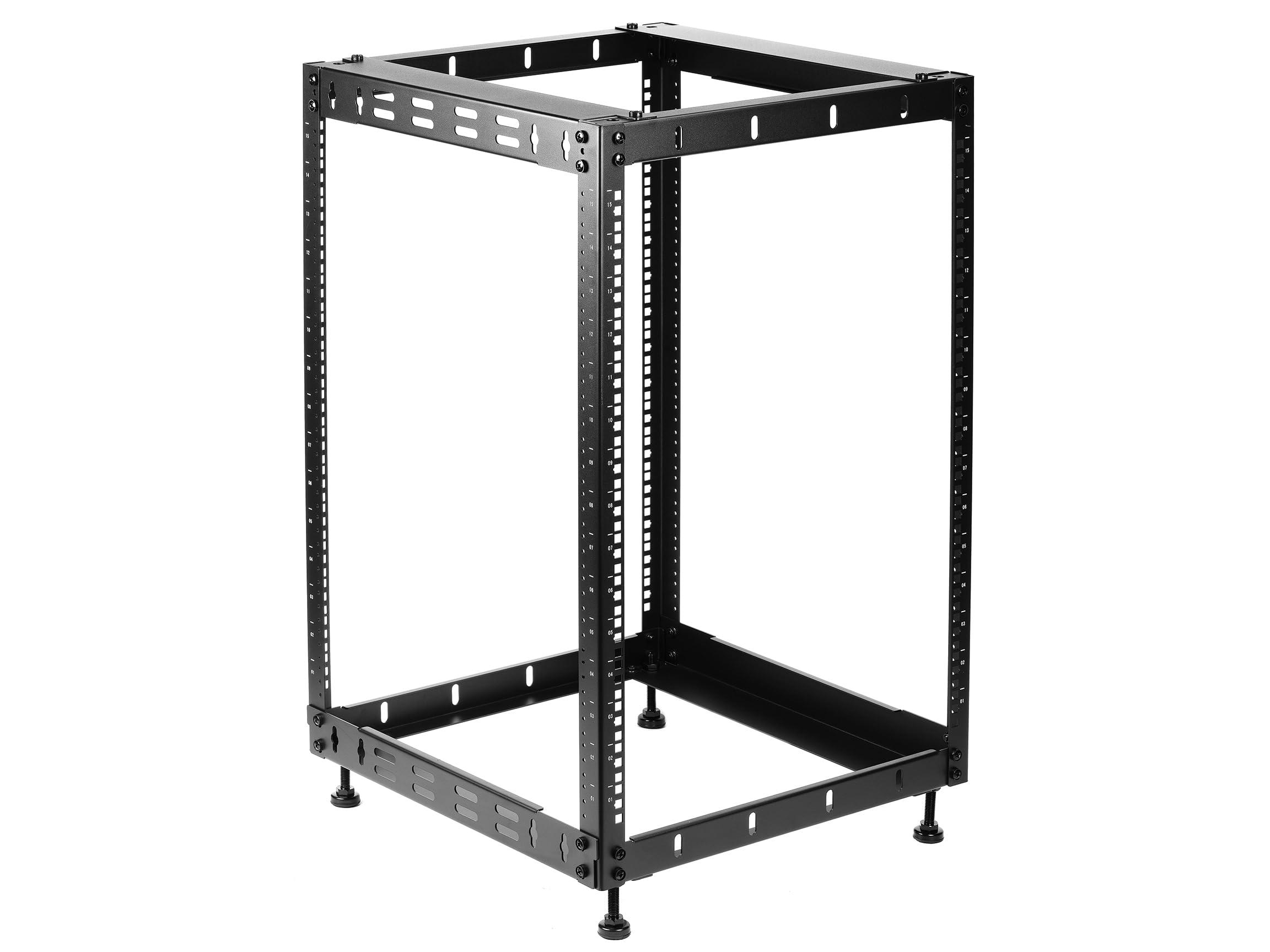 Rosewill Rosewill 15U Open Frame Network Rack for Servers & AV Gear,Server Rack Floor Standing or Wall Mounted, AV Rack for 19" Networking, Servers and Audio 20 inches Depth