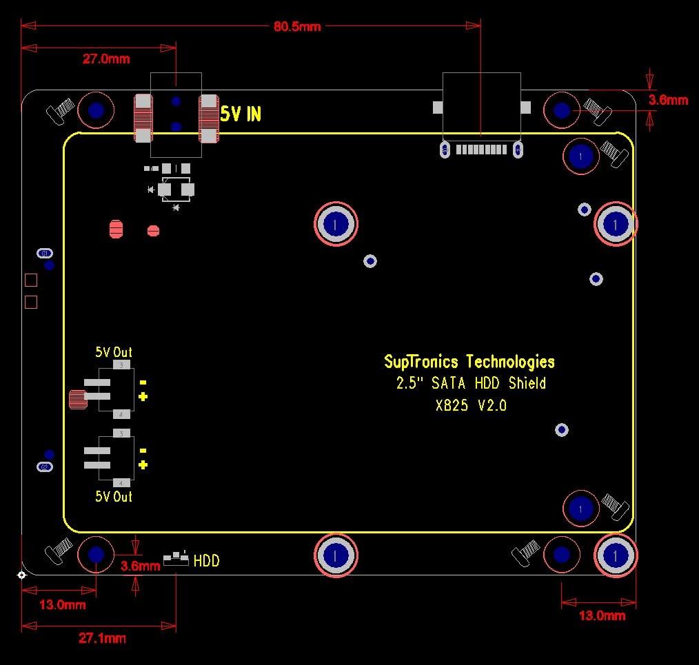 Geekworm Geekworm for Raspberry Pi 4 SATA Storage, X825 V2.0 2.5 inch SATA HDD/SSD Expansion Board UASP Supported Compatible with Raspberry Pi 4 Model B 1GB/2GB/4GB/8GB Only(Not Include Raspberry Pi)