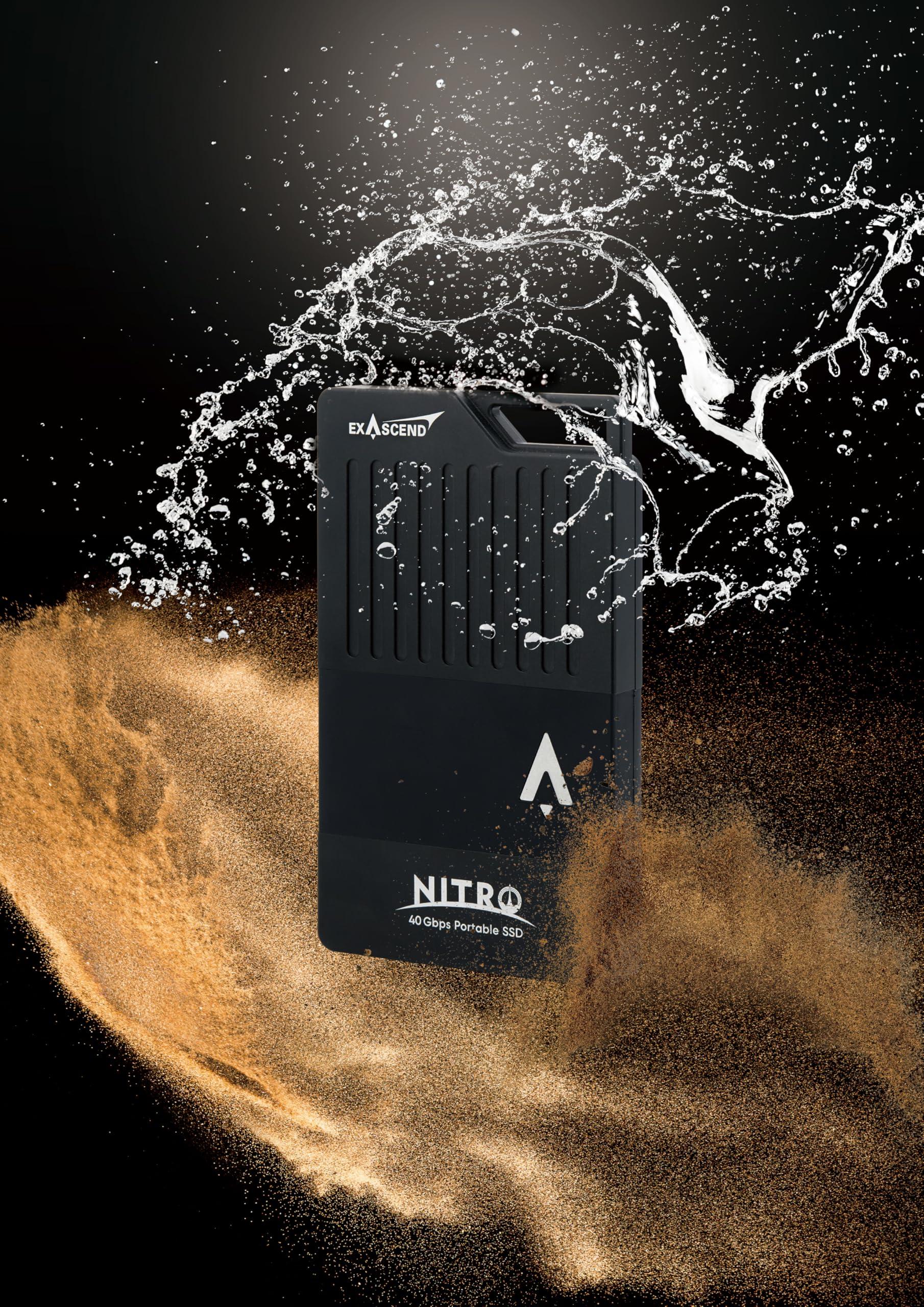 Exascend Exascend Nitro 8TB/4TB/2TB USB4 40Gbps Portable SSD, IP68-Rated, Speed Up to 3,100 MB/s (2, TB)