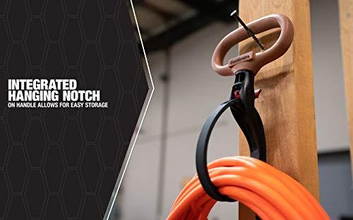 Southwire Southwire CLPT02 2-Inch Adjustable Heavy Duty Clamp Tie w/ Rotating Handle, Reusable Zip Down Cable, Brown