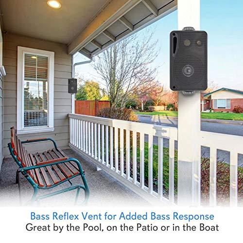 Pyle Pyle PLMR24B 3.5 Inch 3 Way Weatherproof Marine Audio Speakers, Black (3 Pair)