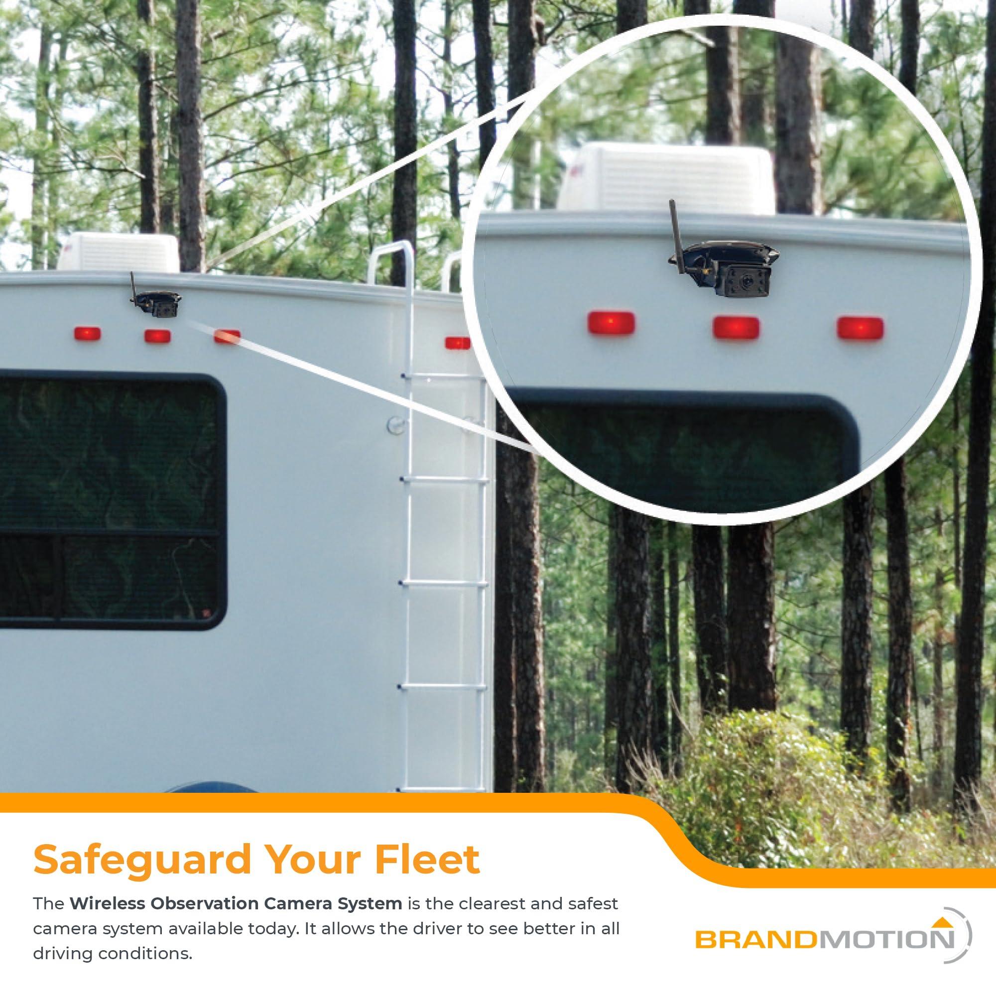 Brandmotion Brandmotion Wireless Observation IR Camera System with 7 HD Monitor | ADHS-7810v2 Edge to Edge Image Mirror with Universal Compatibility