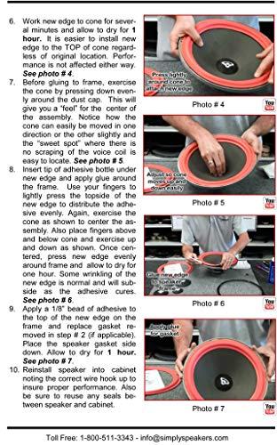 Simply Speakers Standard 15 Inch Foam Speaker Repair Kit FSK-15A (Pair)