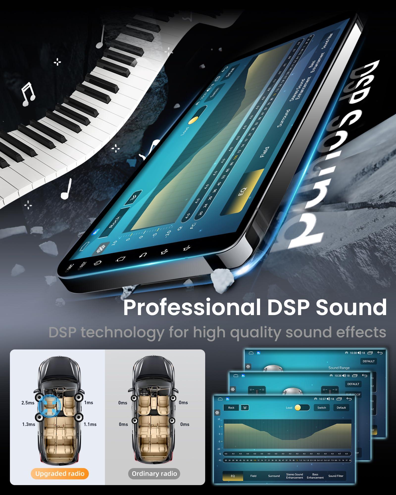 Fortdows Dodge RAM Car Stereo for 1500/2500/3500 2013-2018 9 Inch Android 13 Head Unit (4G+64G 8 Core) Featuring Wireless Apple CarPlay, Android Auto, Bluetooth, 5G WiFi, GPS Navigation