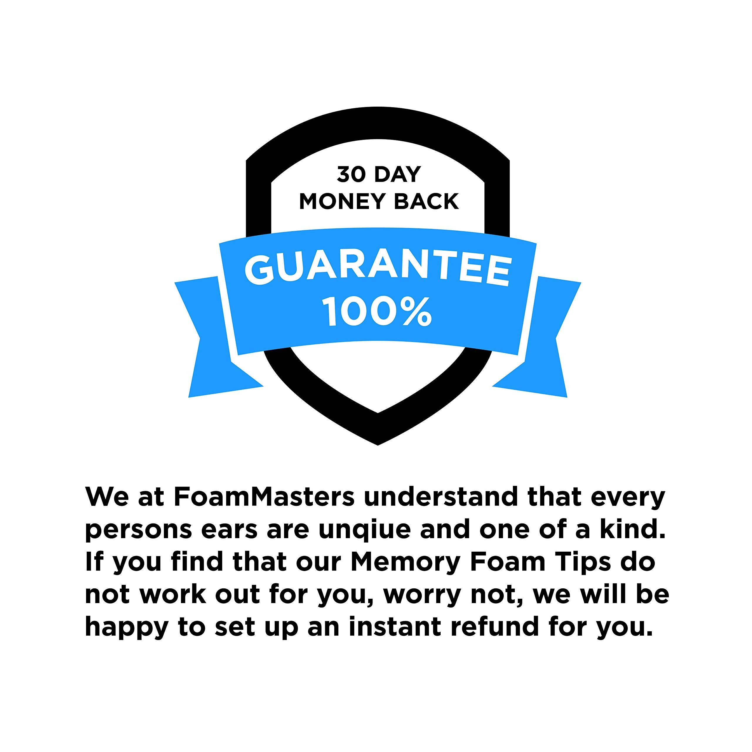 AutoLine Pro Foam Masters Memory Foam Ear Tips for AirPods Pro 1st & 2nd Gen | Comfortable | Secure | Better Noise Cancellation | Version 3.0 Replacement Buds (Large - 3 Pairs, Black)