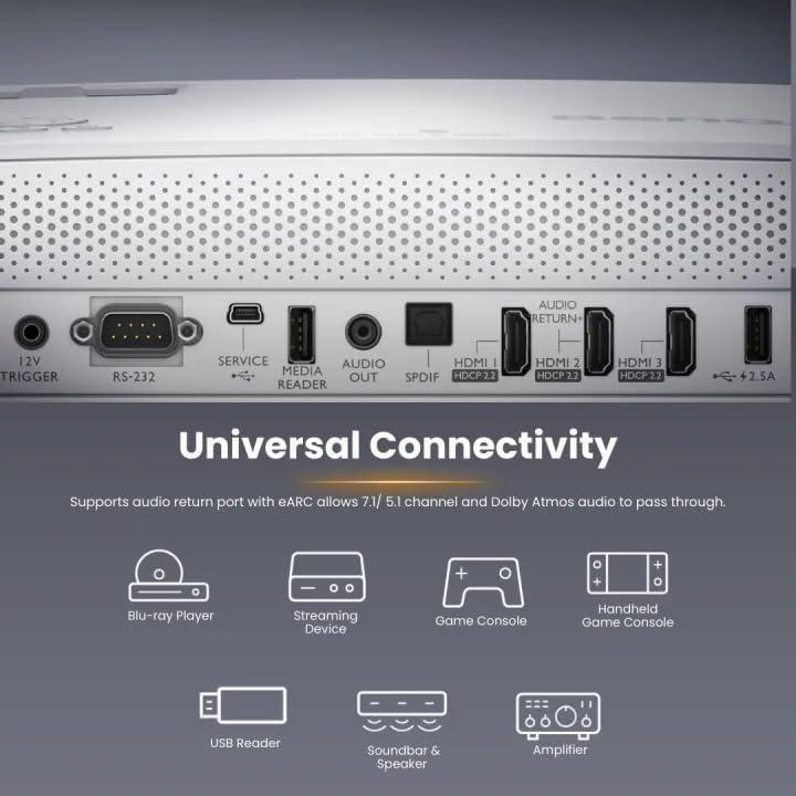 BenQ BenQ TK860i | Smart Home Theater Projector | 4K HDR Streaming with LED Vibrant Color | Android TV with Netflix, Chromecast, Dolby Digital Plus | 2D Keystone | Built in 10W Speakers | Wifi connectivity