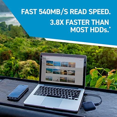 Crucial Crucial X6 500GB Portable SSD - Up to 800MB/s - PC and Mac - USB 3.2 USB-C External Solid State Drive - CT500X6SSD9