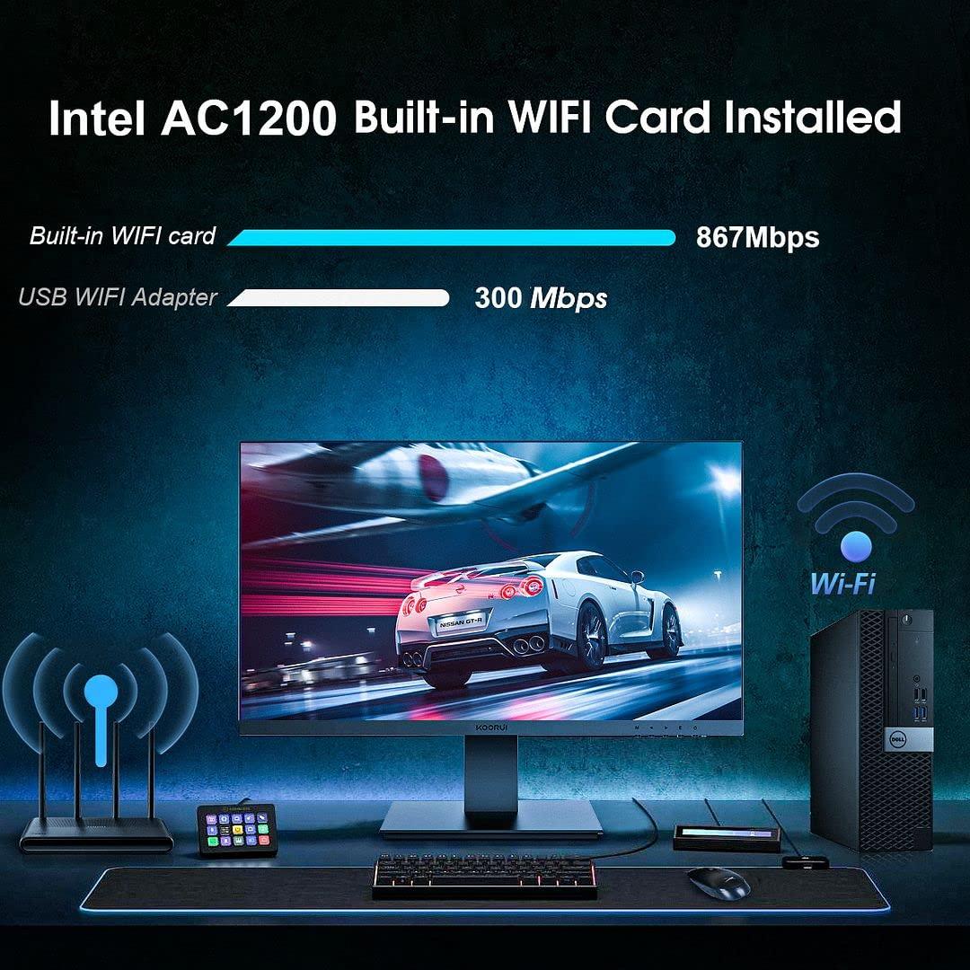 Dell Dell OptiPlex 7040 Desktop Computers PC,i7-6700 3.4GHz,16GB Ram 256GB M.2 NVMe SSD+2TB HDD,Intel AX200 Built-in WiFi 6 Bluetooth 5.2,Refubished Computer HDMI,TJJ Large Mouse Pad,Windows 10 (Renewed)