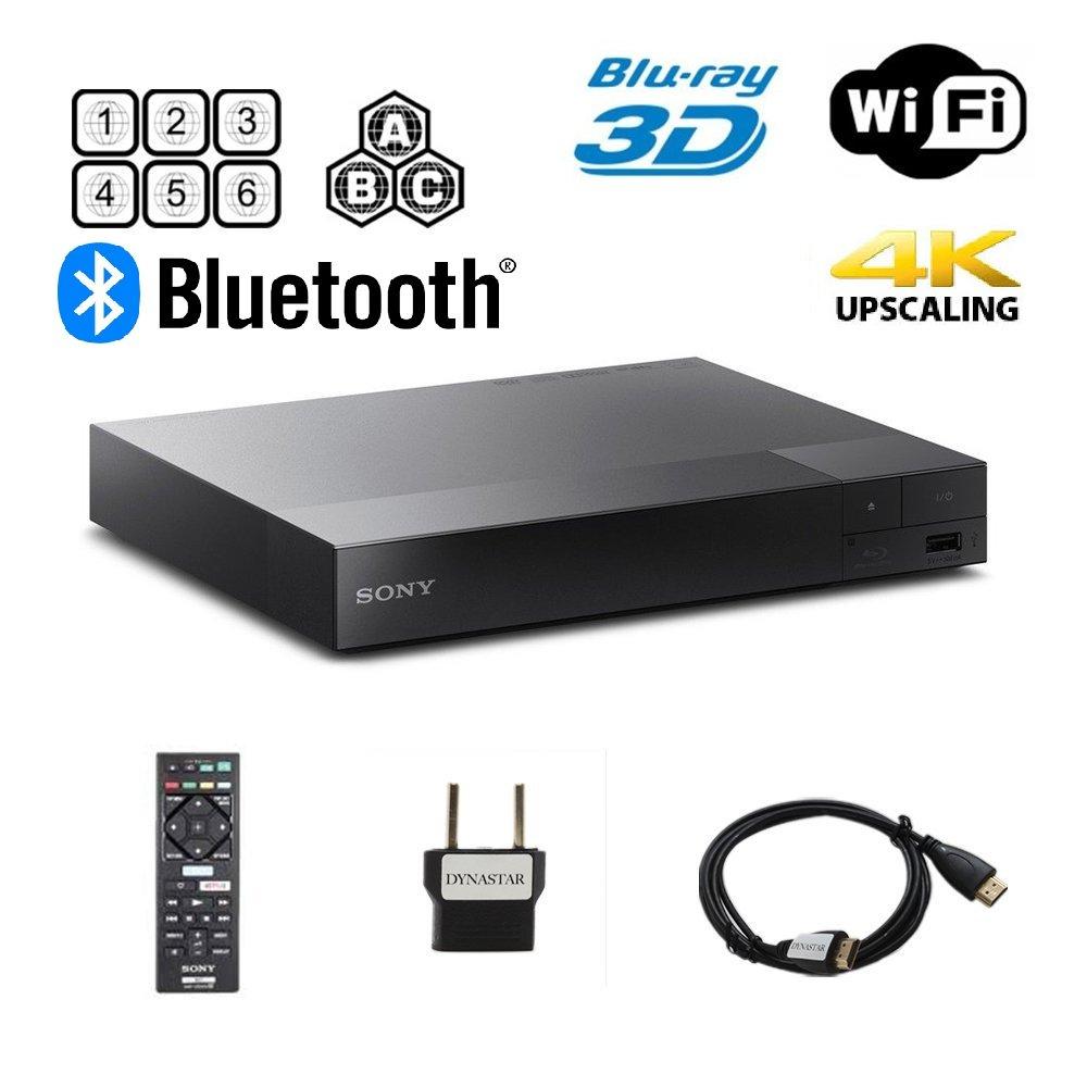Dynastar Region Free Blu-ray Player Compatible with Sony BDP-S6700 with 3D WiFi and 4K-Upscaling Multi Region Code Free | Blu-ray Regions A, B, C | DVD Regions 0-8 with Dynastar 6FT HDMI Bundle