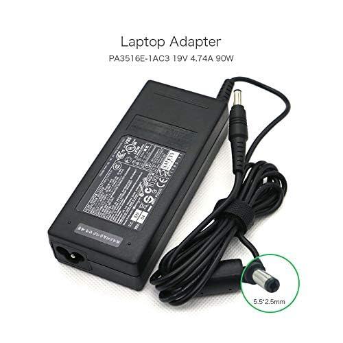 JHZL New 19V 4.74A 90W Compatible with Toshiba Satellite Laptop Adapter 1700 1900 1905 PA3516E-1AC3 PA5180E-1AC3 PA5035U-1ACA Notebook Power Supply