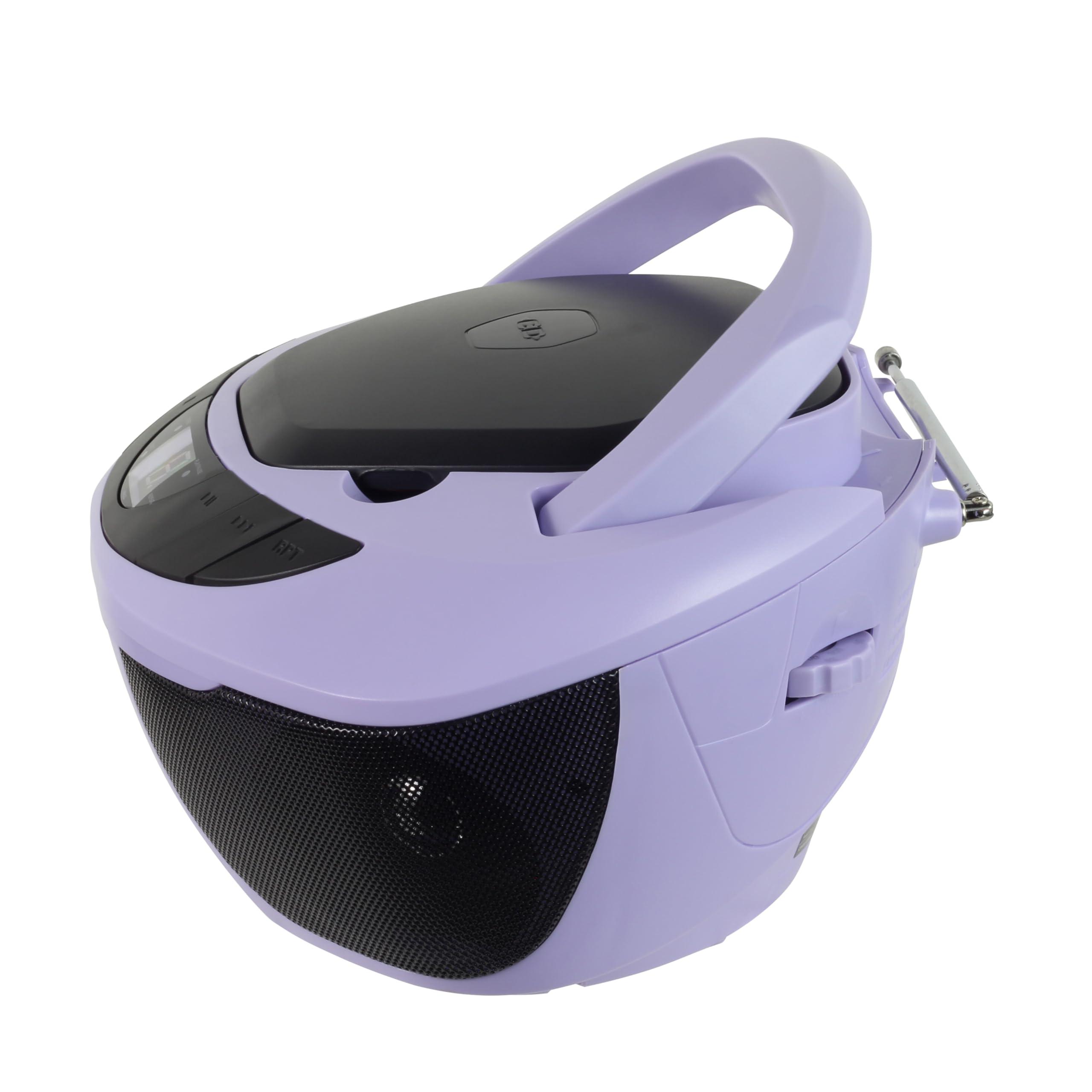 Jensen Jensen CD-475PL Portable Sport Stereo Boombox CD Player with AM/FM Radio and Aux Line-in & Headphone Jack (Lavender Purple)