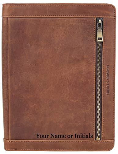 Eurynome Leather Case for ipad Pro 11" Genuine Leather Smart Folio for 11-inch ipad pro 11 case with Pencil Holder Zipper Pocket iPad Leather Case for iPad 11/ iPad 10.5/iPad 9.7 (Customize Yours)