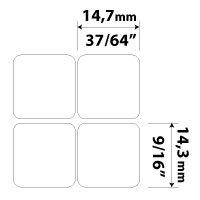 4Keyboard 4Keyboard MAC French AZERTY Labels for Keyboard with White Lettering ON Transparent Background