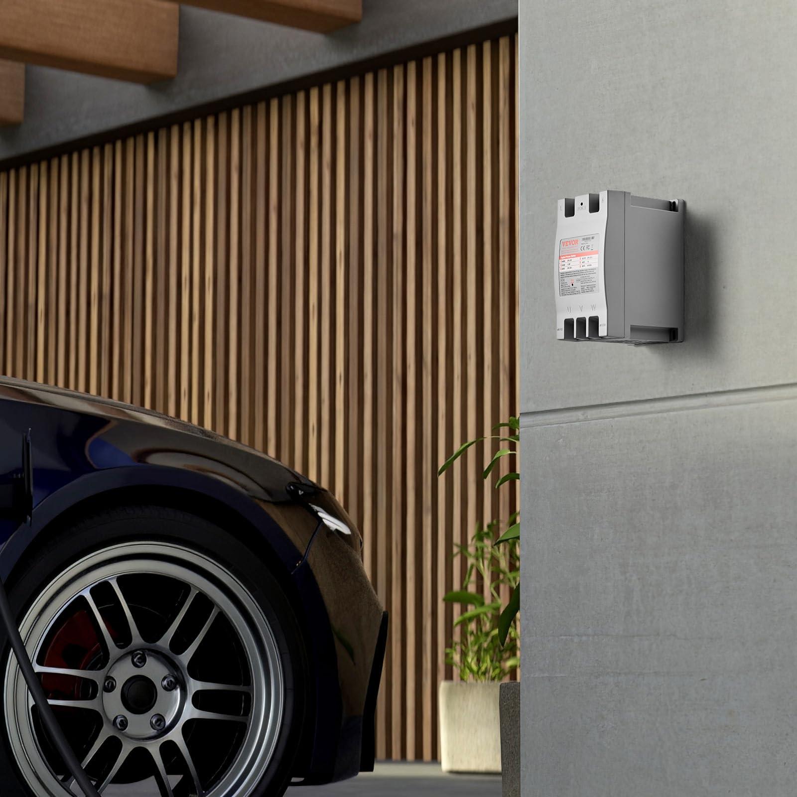 VEVOR VEVOR 3 Phase Converter - 2HP 7A 220V Single Phase to 3 Phase Converter, 220V Input/Output, Digital Phase Shifter for Residential & Light Commercial Use (One Converter for One Motor Only)