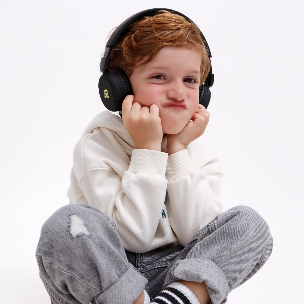 Cubitt Tracking Technologies Cubitt Bluetooth Headphones for Kids, Wireless, with Premium Sound Quality, Built in Microphone, 24 Hours Playtime, Study Mode/Volume Limited and AUX Cord for iPad, Tablet, Airplane, Phone, PC