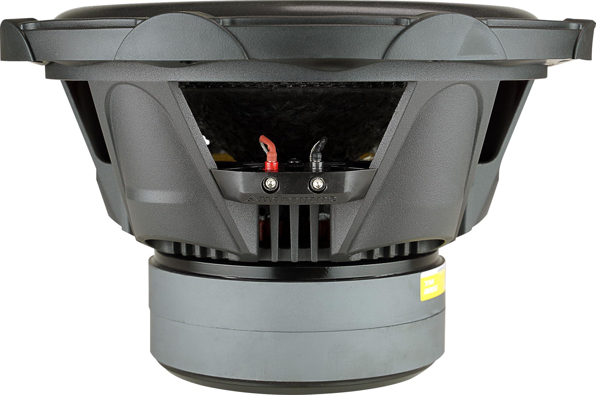 Audiopipe Audiopipe 12\" Quad Stack Composite Cone Subwoofer (TXX-BDC-II-12), Superior Performance, 1500W, 2 Magnets, BASV Voice Coil, Aluminum Basket, Multi-Connect, Non-Press Paper Cone, 2 x 4 Ohms