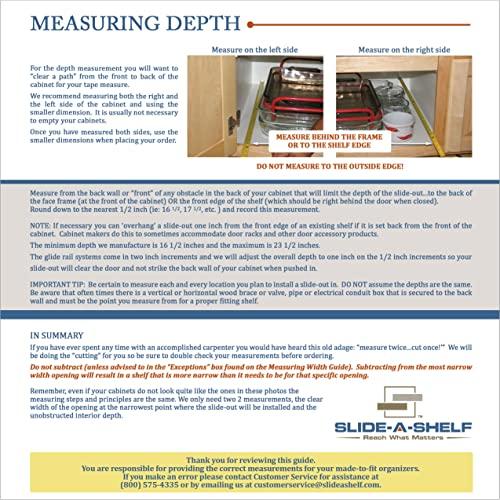 Slide-A-Shelf Slide-A-Shelf Made-to-Fit Slide-Out Shelf: Oak Wood Front with Full Extension Rail