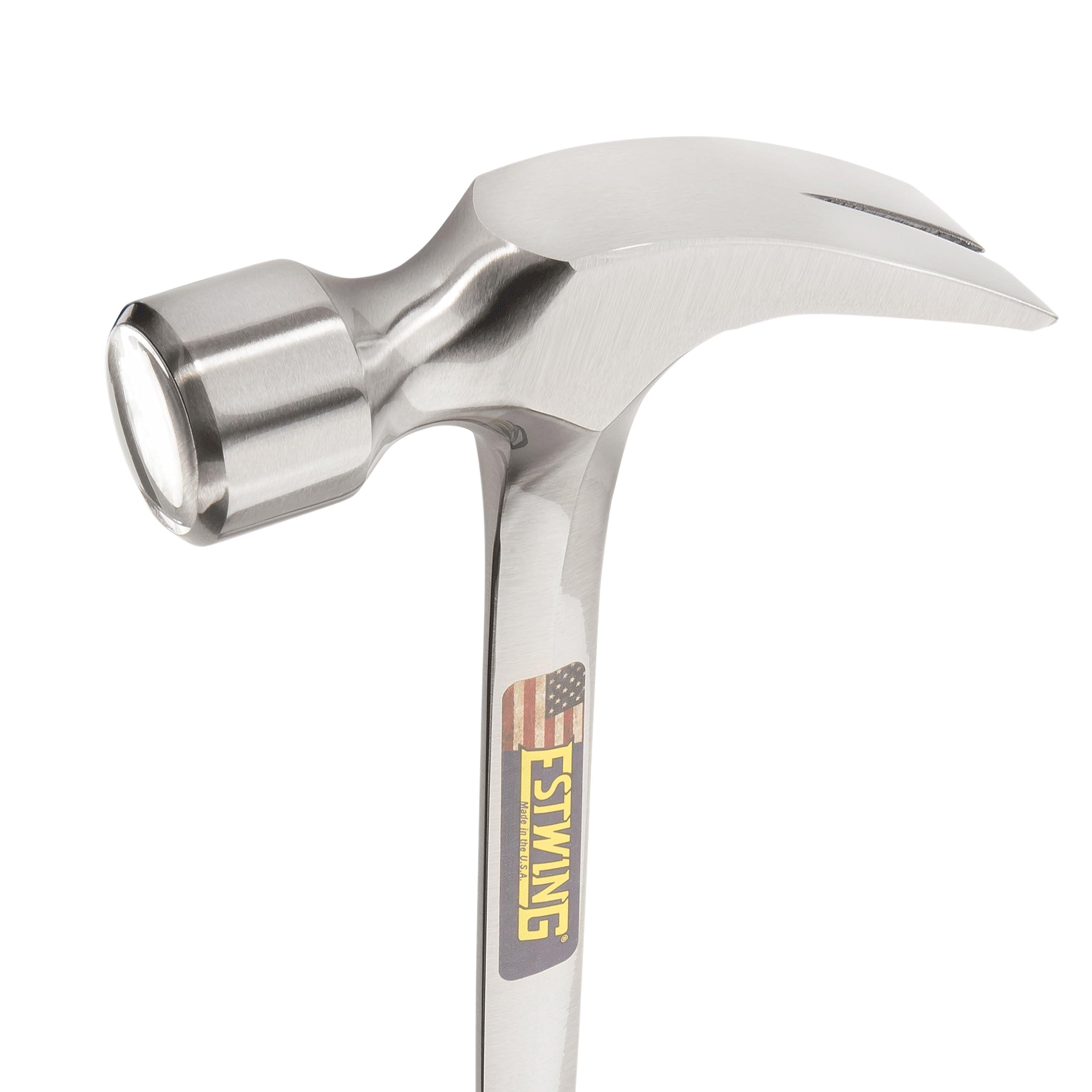 Estwing ESTWING Framing Hammer - 30 oz Long Handle Straight Rip Claw with Smooth Face & Shock Reduction Grip - E3-30S,Silver