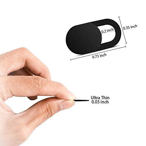 nkomax Webcam Cover Slider, Laptop Camera Cover 0.027in Ultra-Thin Fits Smartphones Tablets Macbooks Computers Desktops with Strong Adhensive, Protecting Privacy and Securtiy (6 Pack)