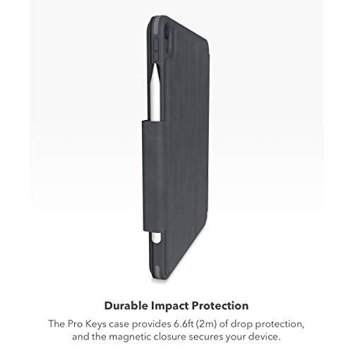 ZAGG ZAGG Pro Keys Detachable Case and Wireless Keyboard for Apple iPad Pro 12.9, Multi-Device Bluetooth Pairing, Backlit Laptop-Style Keys, Apple Pencil Holder, 6.6ft Drop Protection - Charcoal