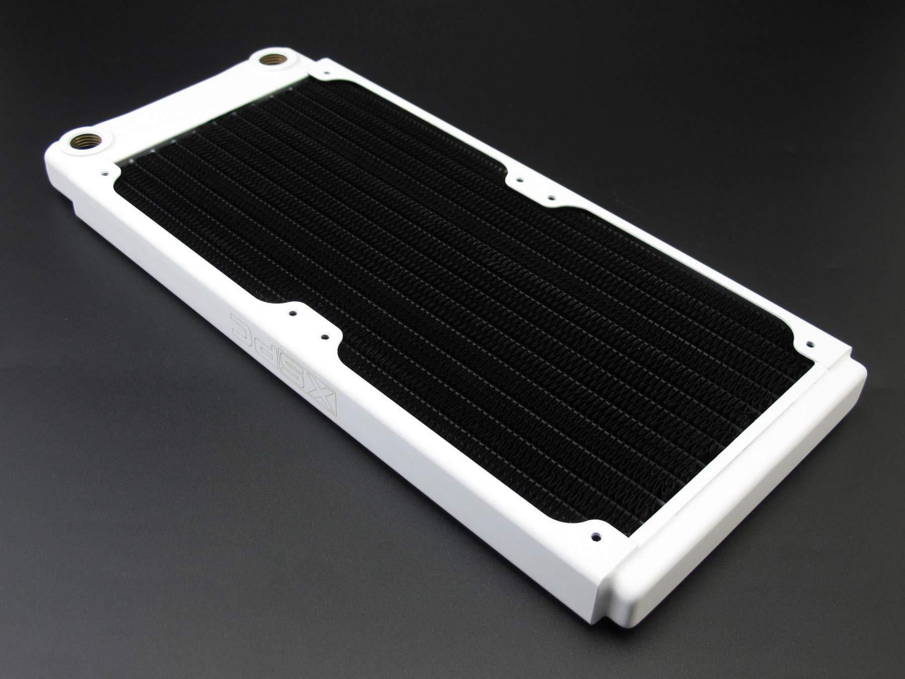 XSPC XSPC TX240 Ultra Thin Radiator, 120mm x 2, Dual Fan, White