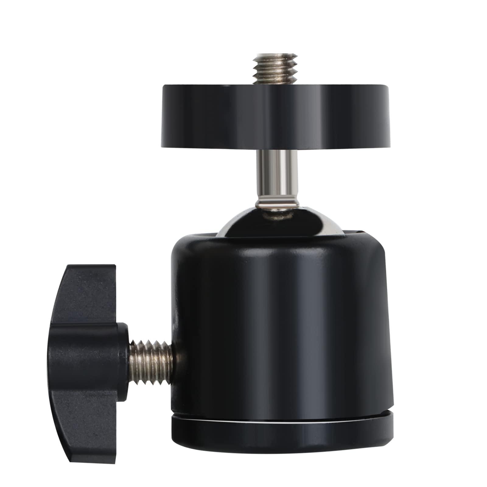 EOTO LIGHT Hot Shoe Mount Adapter, 18 inch Ring Light Accessories, 1/4" Mini Ball Head Ring Light Adapter for Cameras, Camcorders, Smartphone, Gopro, LED Video Light