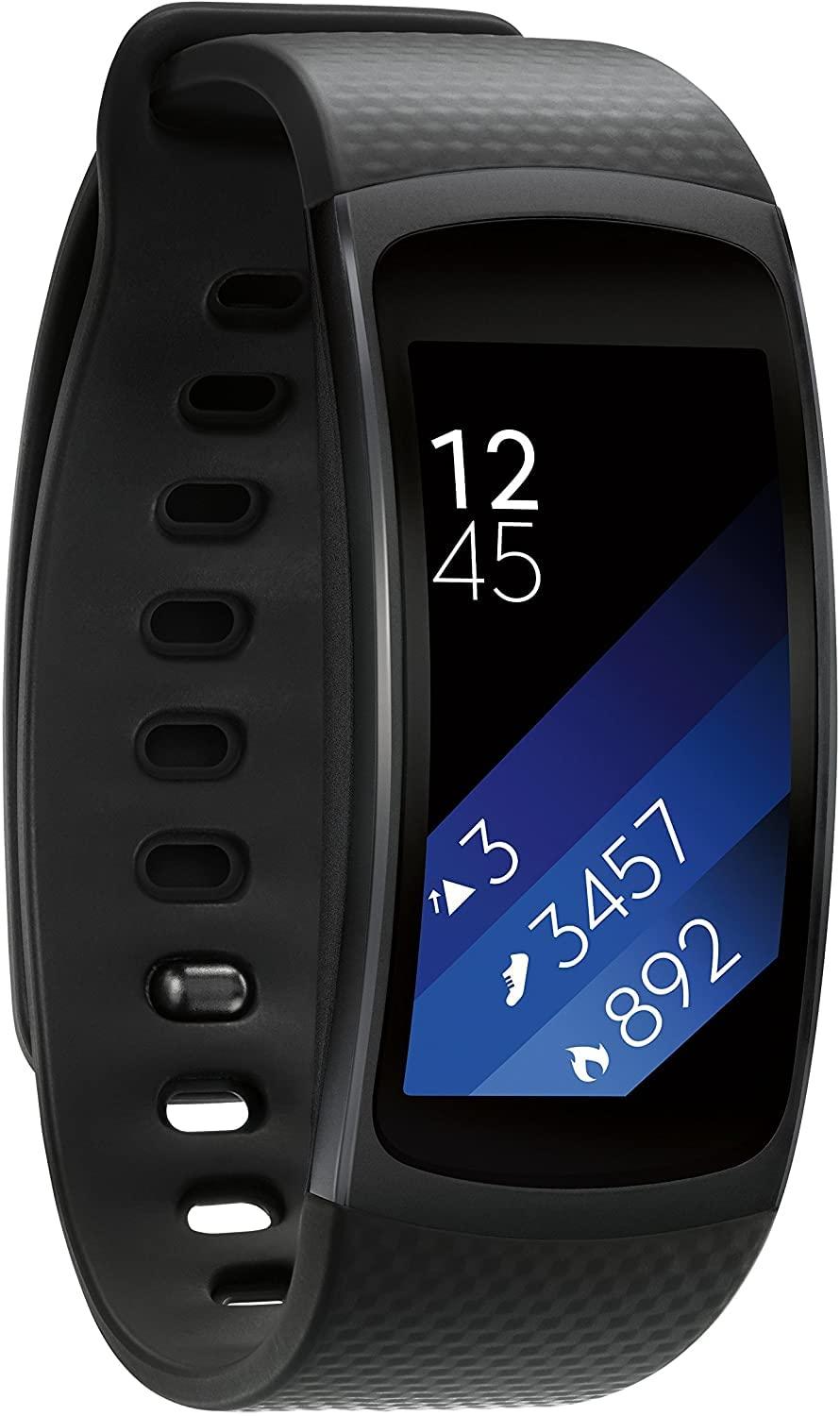 SAMSUNG Samsung Gear Fit2 Pro Smart Watch for Women & Men with GPS Connectivity and Fitness Tracker, Large-Black (Renewed)